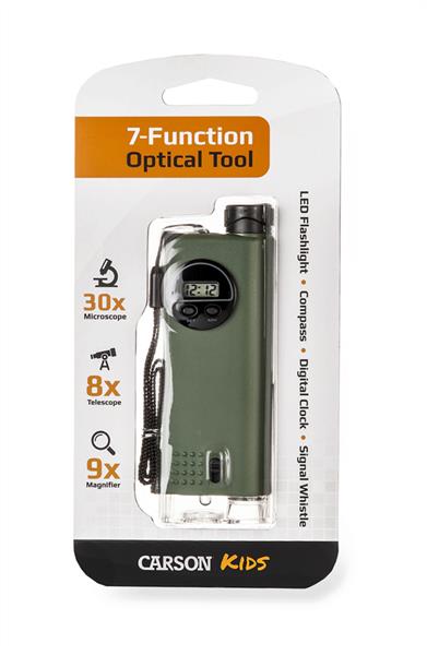 Carson X-Scope Microscopio/Lente Multi-Tool – 7 Funzioni, Verde