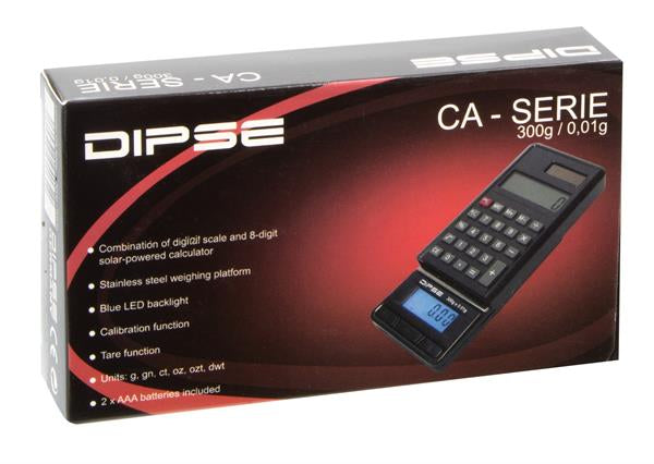 DIPSE CA Bilancia Digitale con Calcolatrice – 300g / 0,01g, Nera