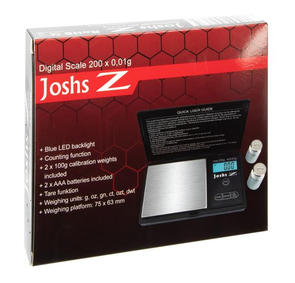 DIPSE Joshs Z Báscula Digital – 200 g / 0,01 g, Negra