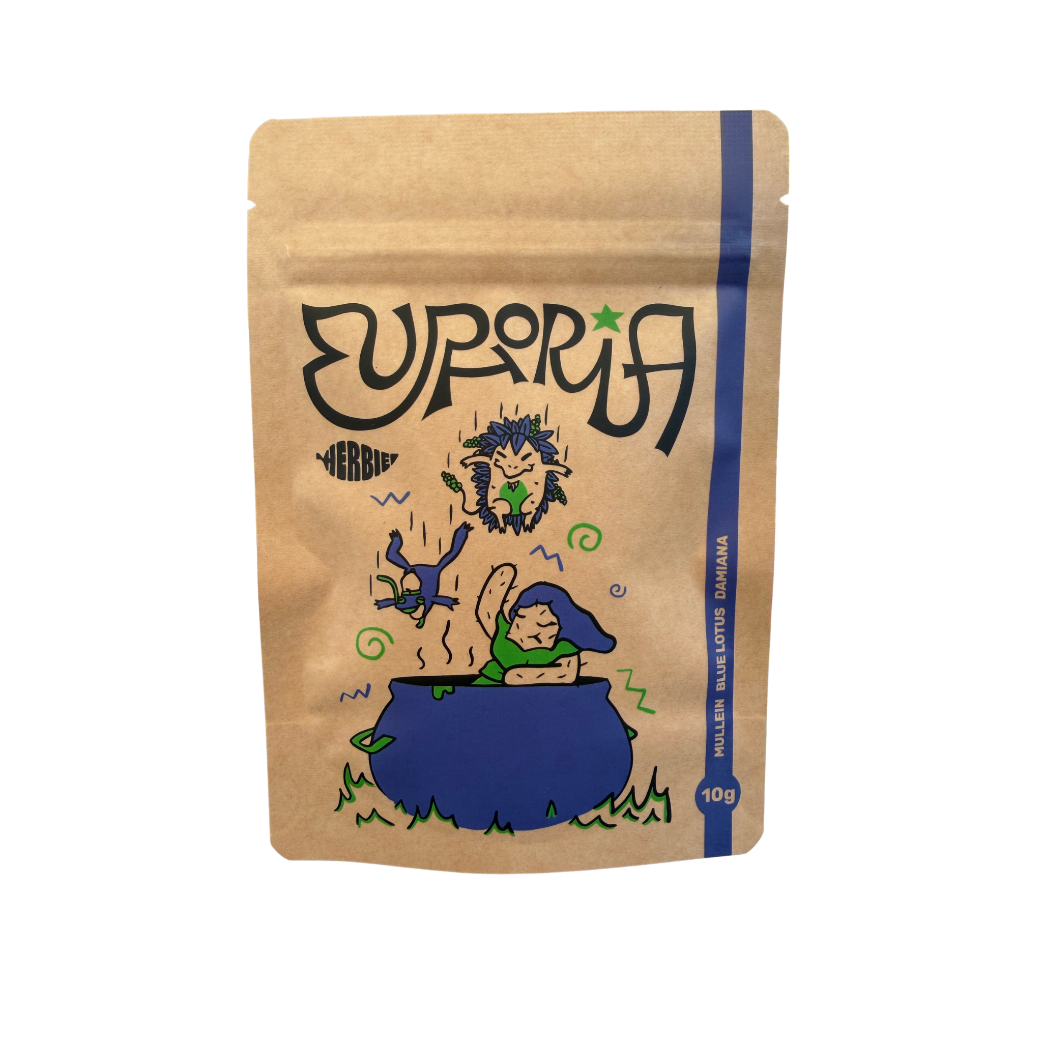 Herbie Euphoria – prednja strana pakiranja biljne mješavine bez CBD-a i nikotina.