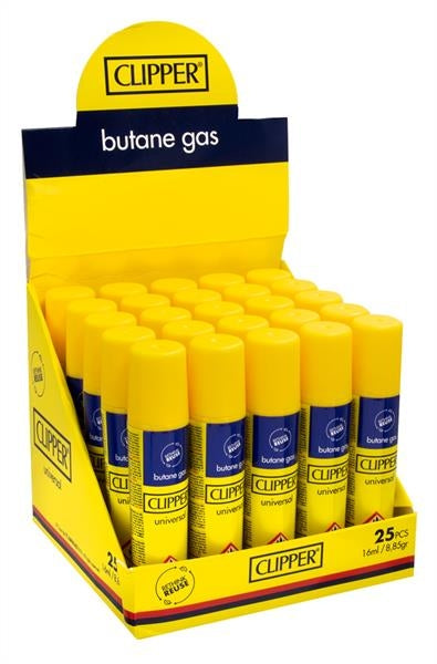 Gas Isobutano Clipper MINI – 16ml, para Recargar Mecheros