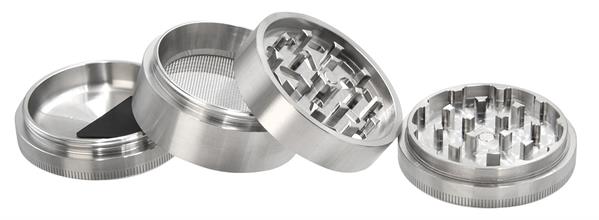 Bulk Polinator Grinder – Acero Inoxidable, 4 Piezas, Ø 47 mm