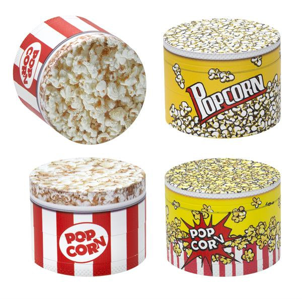 Bicolour 3D Popcorn Grinder Pollinator in Metallo – 4 Parti, Ø50mm