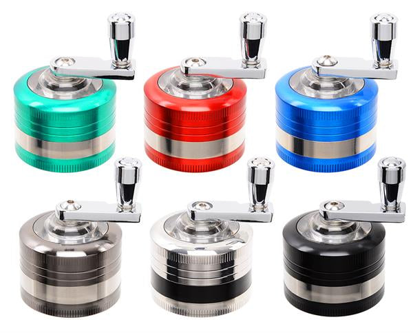 Mini Kurbel CNC Aluminium Pollinator Grinder – 3-Piece, Ø40mm