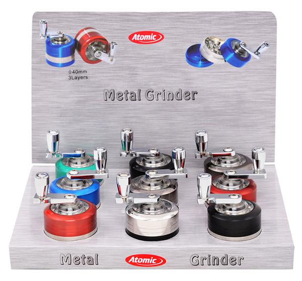 Mini Kurbel CNC Aluminium Pollinator Grinder – 3-Piece, Ø40mm