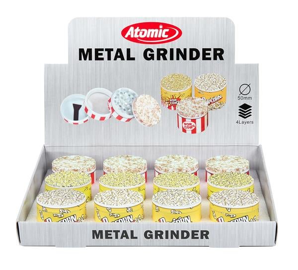 Bicolour 3D Popcorn Metalni Polinator Grinder – 4-dijelni, ø50mm - Herbie