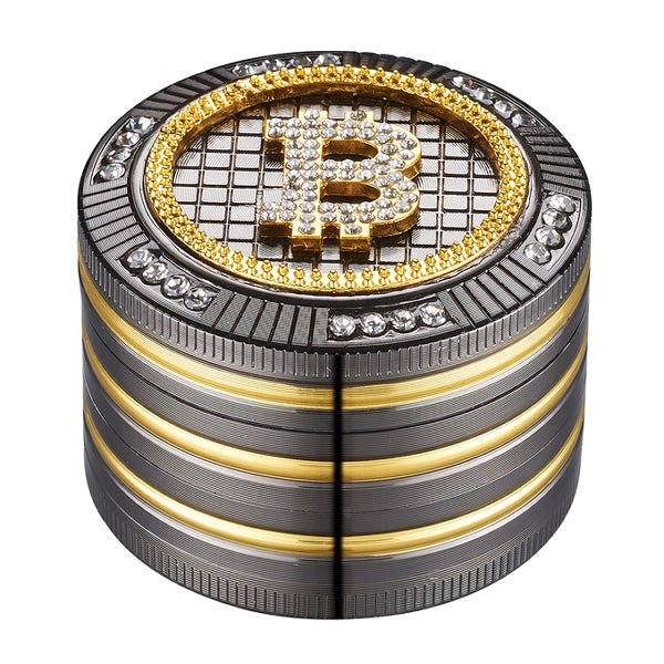 Bling Bling Bitcoin Aluminijski Polinator Grinder – 4-dijelni, ø50mm - Herbie