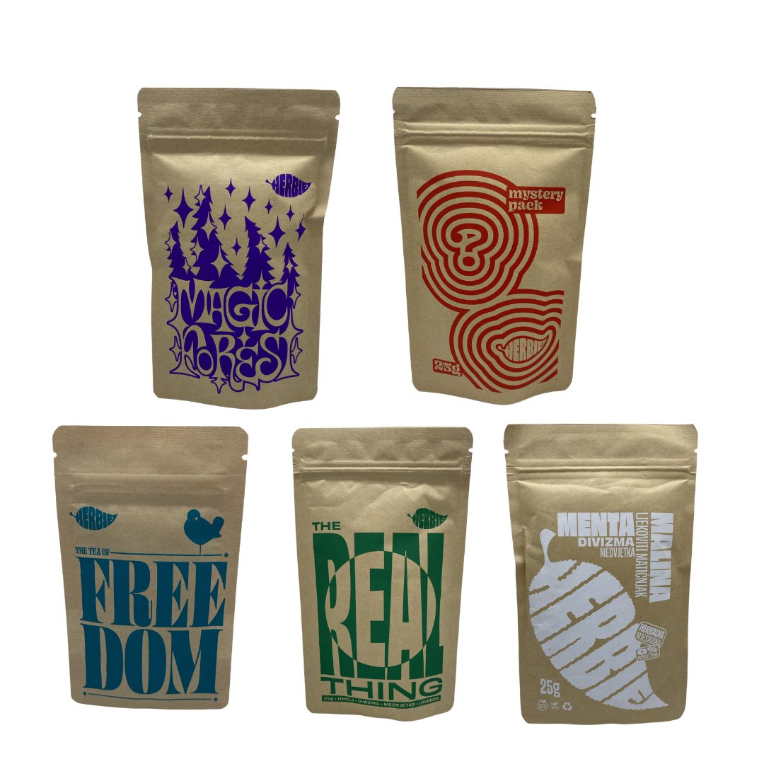 Herbie paket za degustaciju (5 različitih Herbieja) + Herbie king size rizle s filterima - Herbie