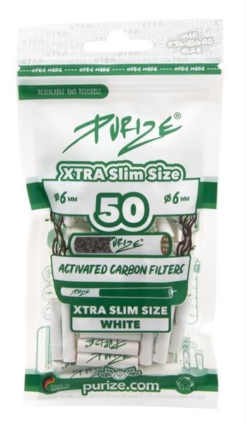 PURIZE XTRA Slim Size 6mm Aktivni Ugljeni Filteri (50 kom) - Herbie