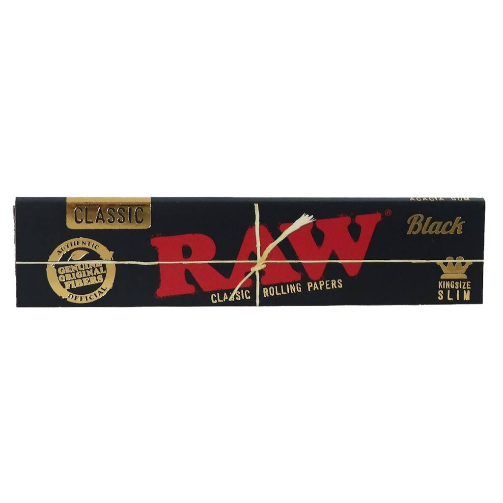 RAW Black Classic King Size Slim Papers - Herbie