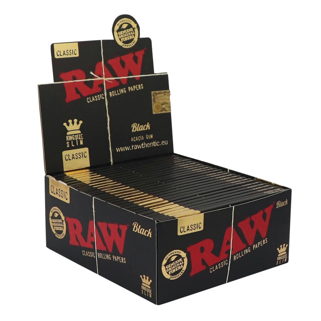 RAW Black Classic King Size Slim Papers - Herbie